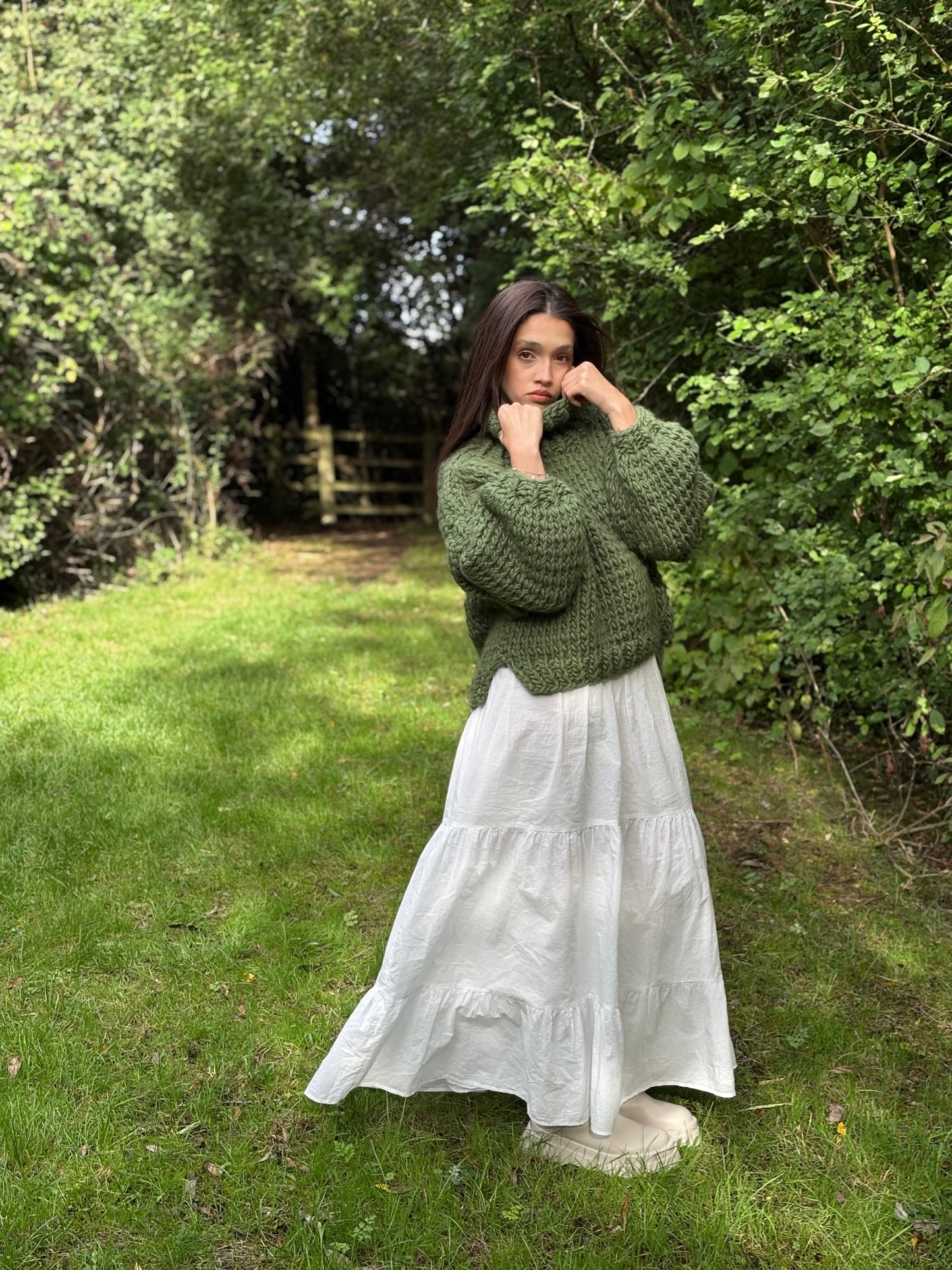 HELGA wool sweater - GREEN