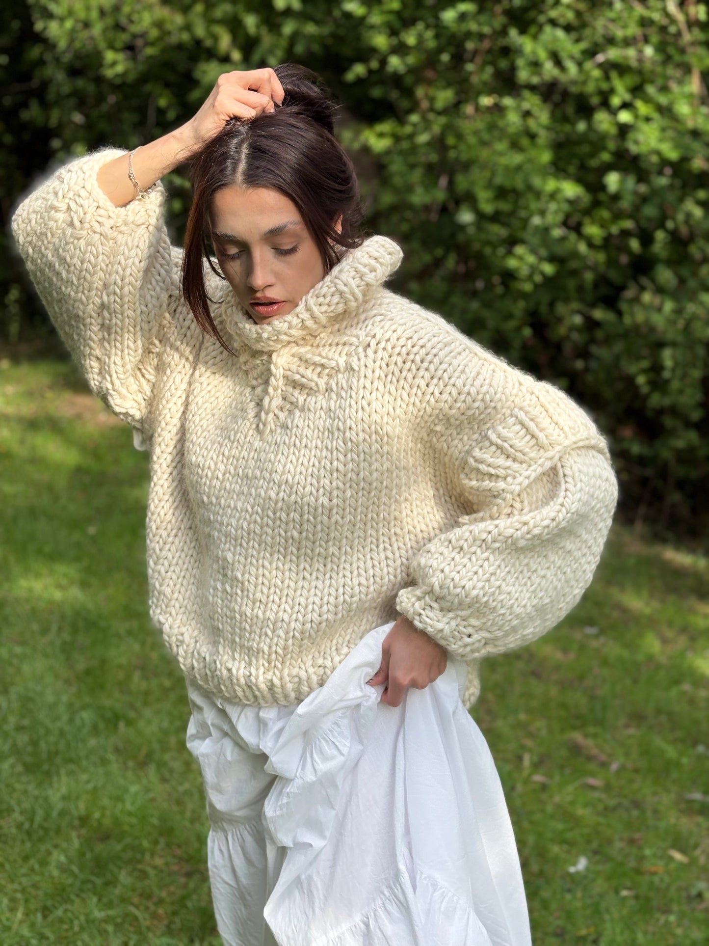 HELGA wool sweater- BEIGE