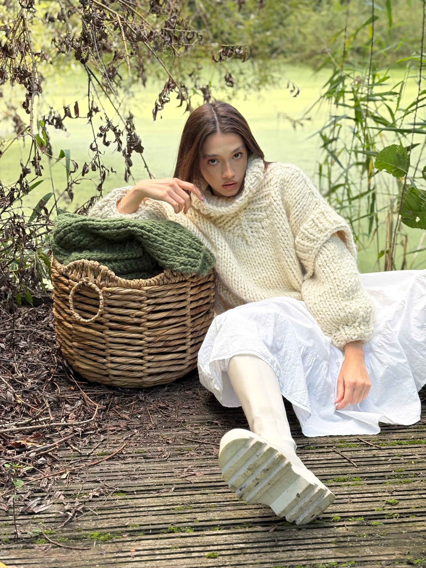 HELGA wool sweater- BEIGE