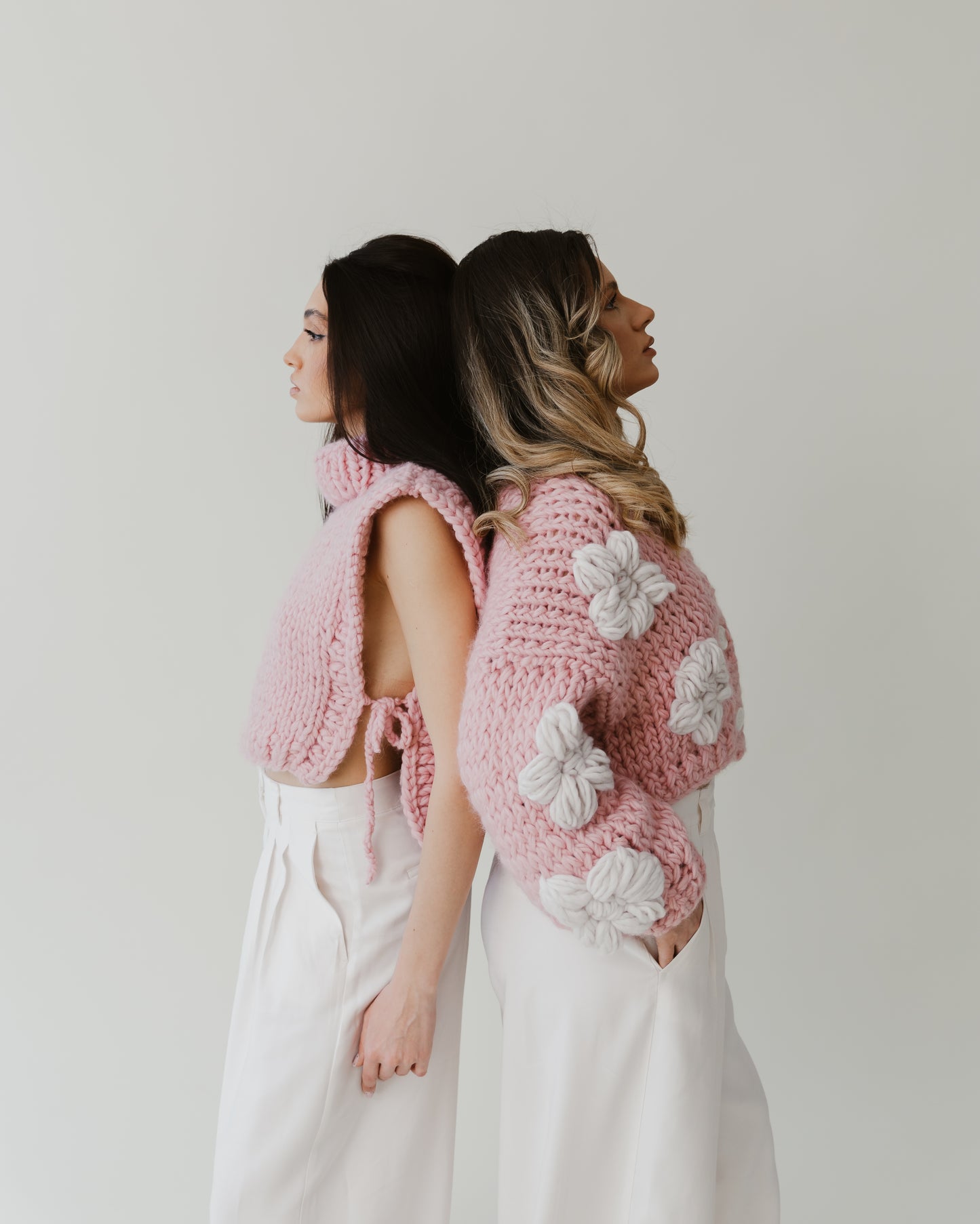 Candy floss floral wool sweater