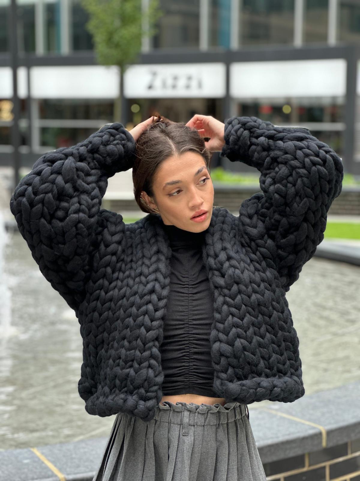 Jachetă Raven Chunky Lână