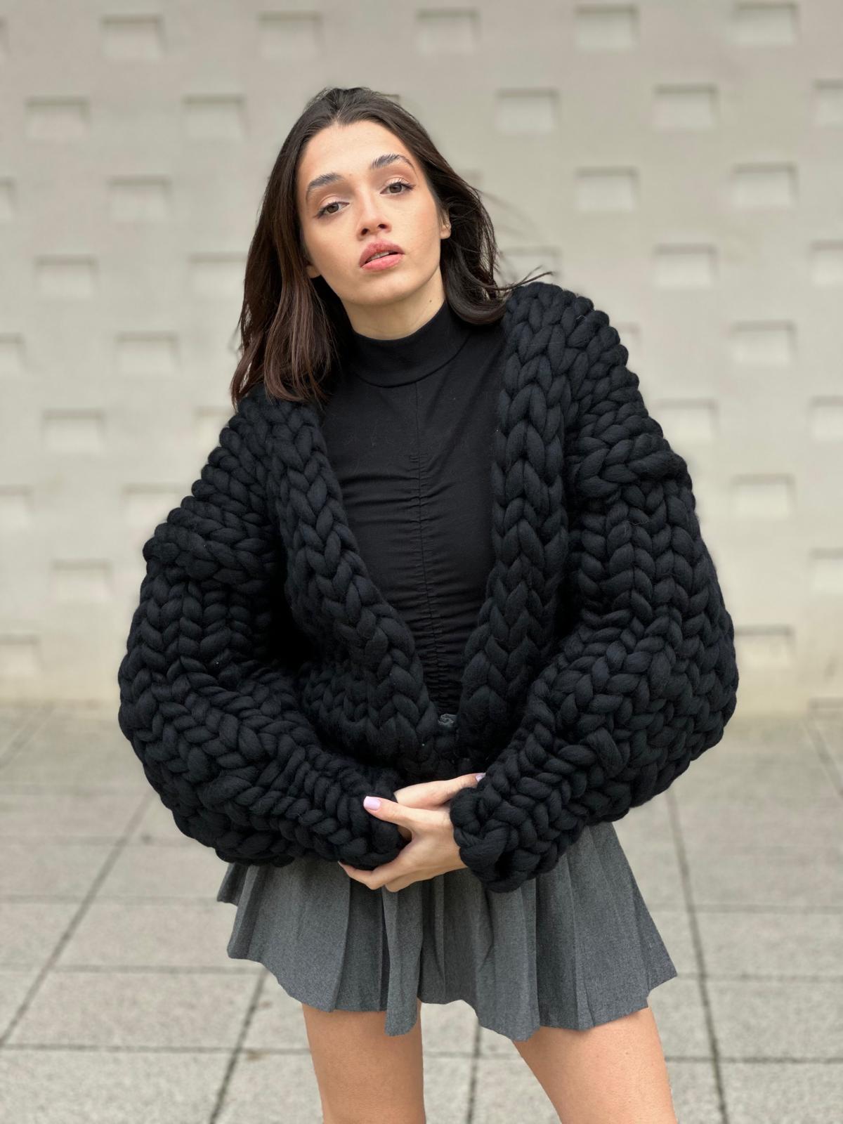 Jachetă Raven Chunky Lână