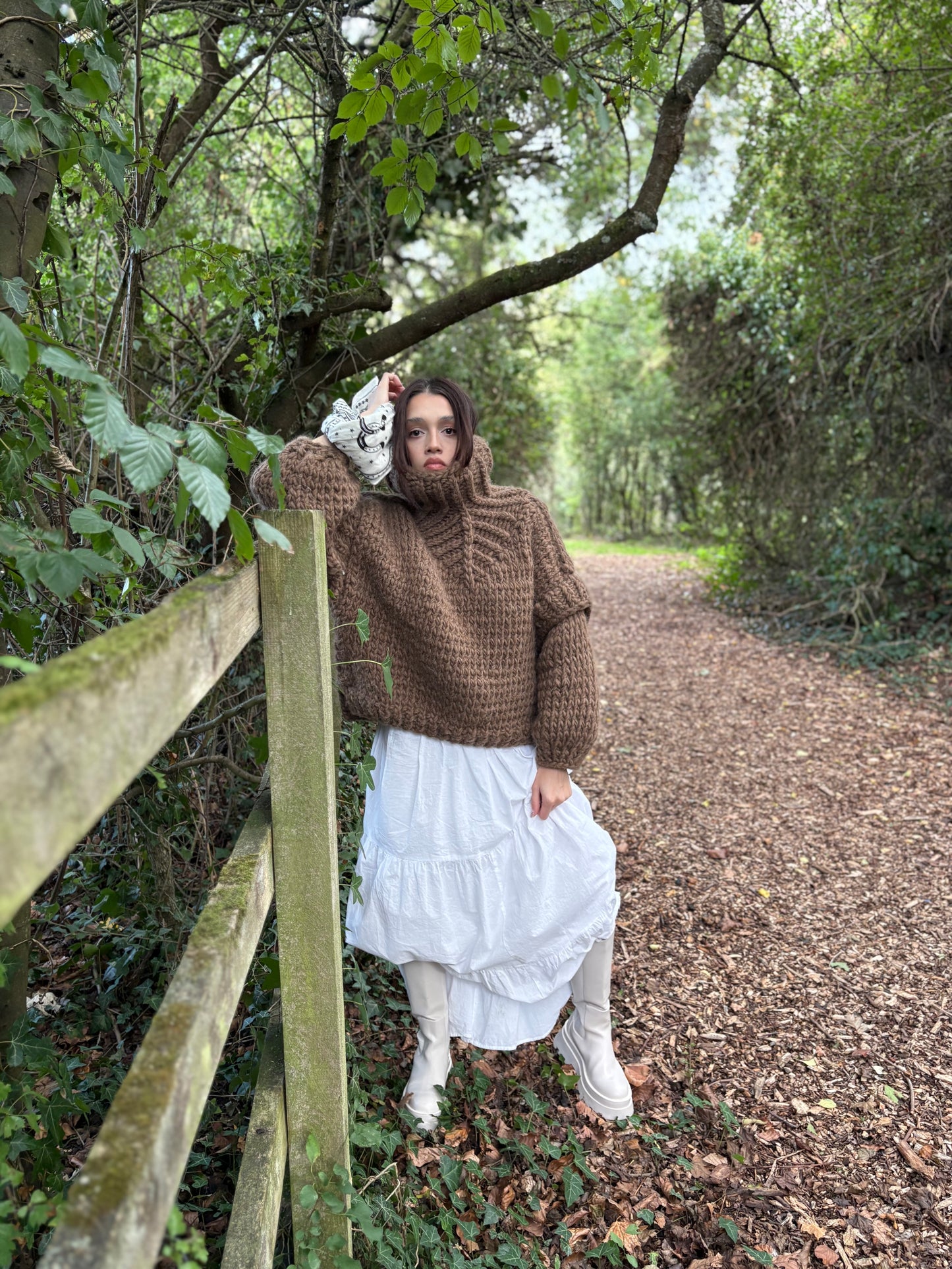 HELGA wool sweater - BROWN