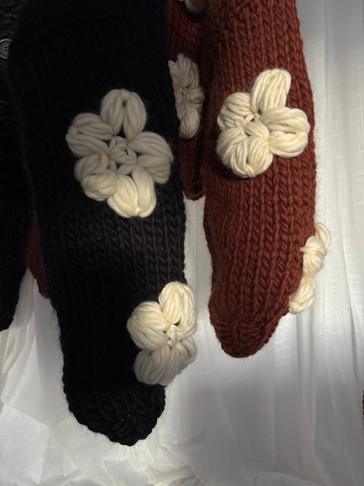 Brown Floral Sweater