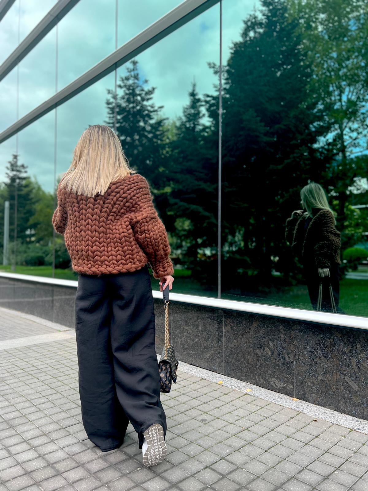 Chocolate Chunky Wool Jacket