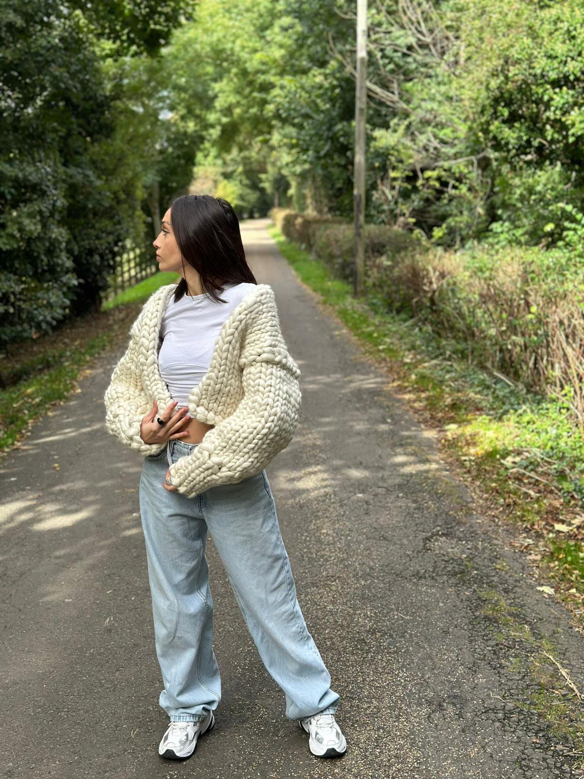 Cream Chunky Wool Jacket