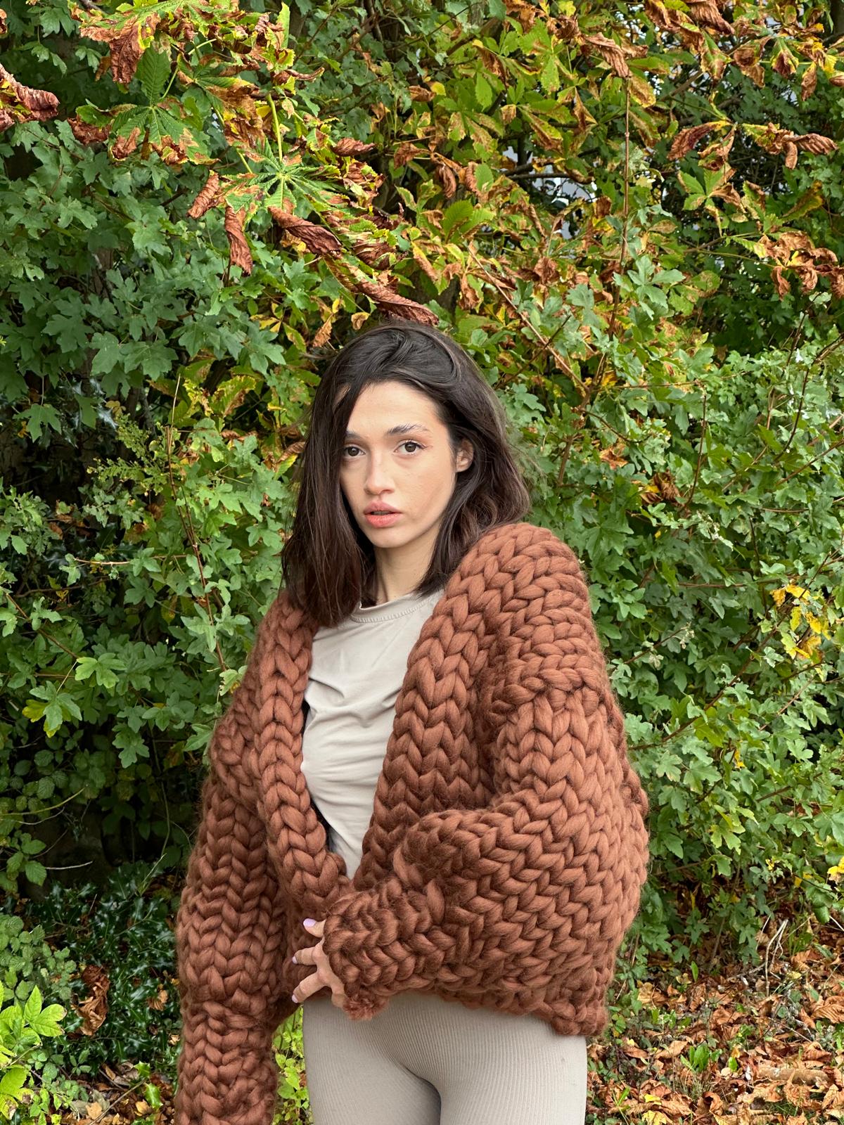 Chocolate Chunky Wool Jacket