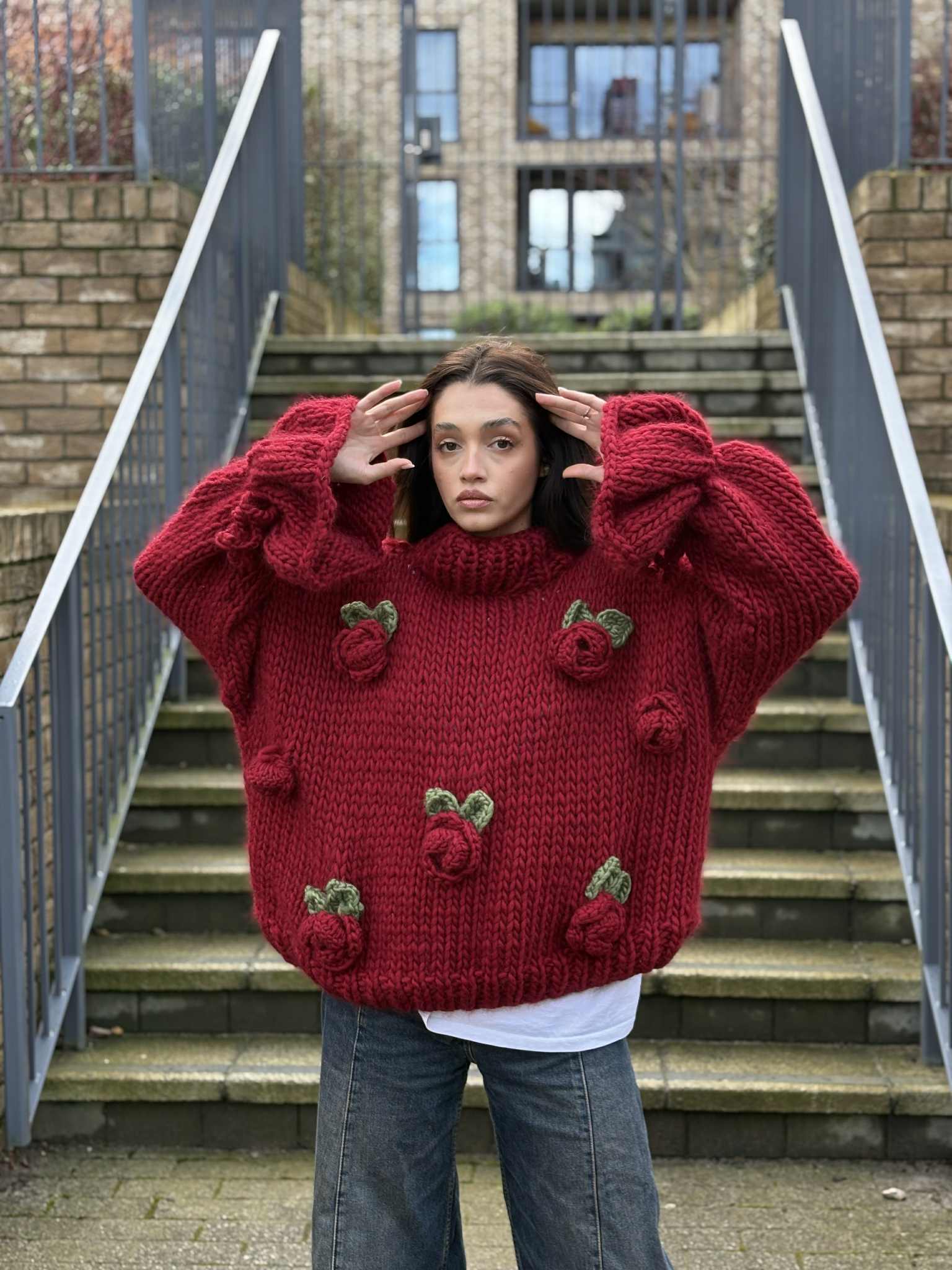 Call Me Rose | Burgundy Knit Sweater – Zeya Crochet Studio