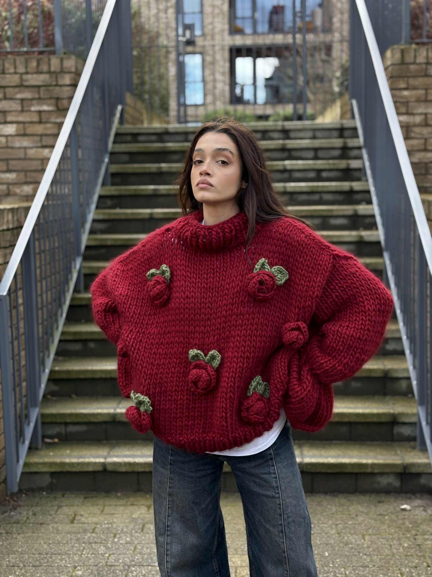 Call Me Rose | Burgundy Knit Sweater